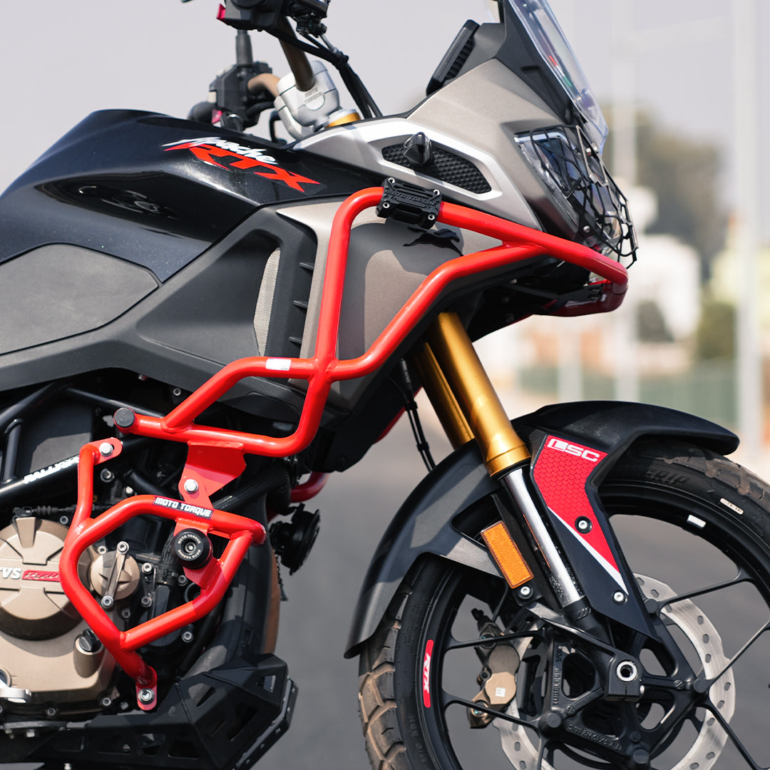 Stallion Crash Guard for TVS Apache RTX 300 - Red