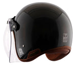 AXOR Jet Carbon Small Checks Helmet with Bubble Visor — ISI & DOT Certified