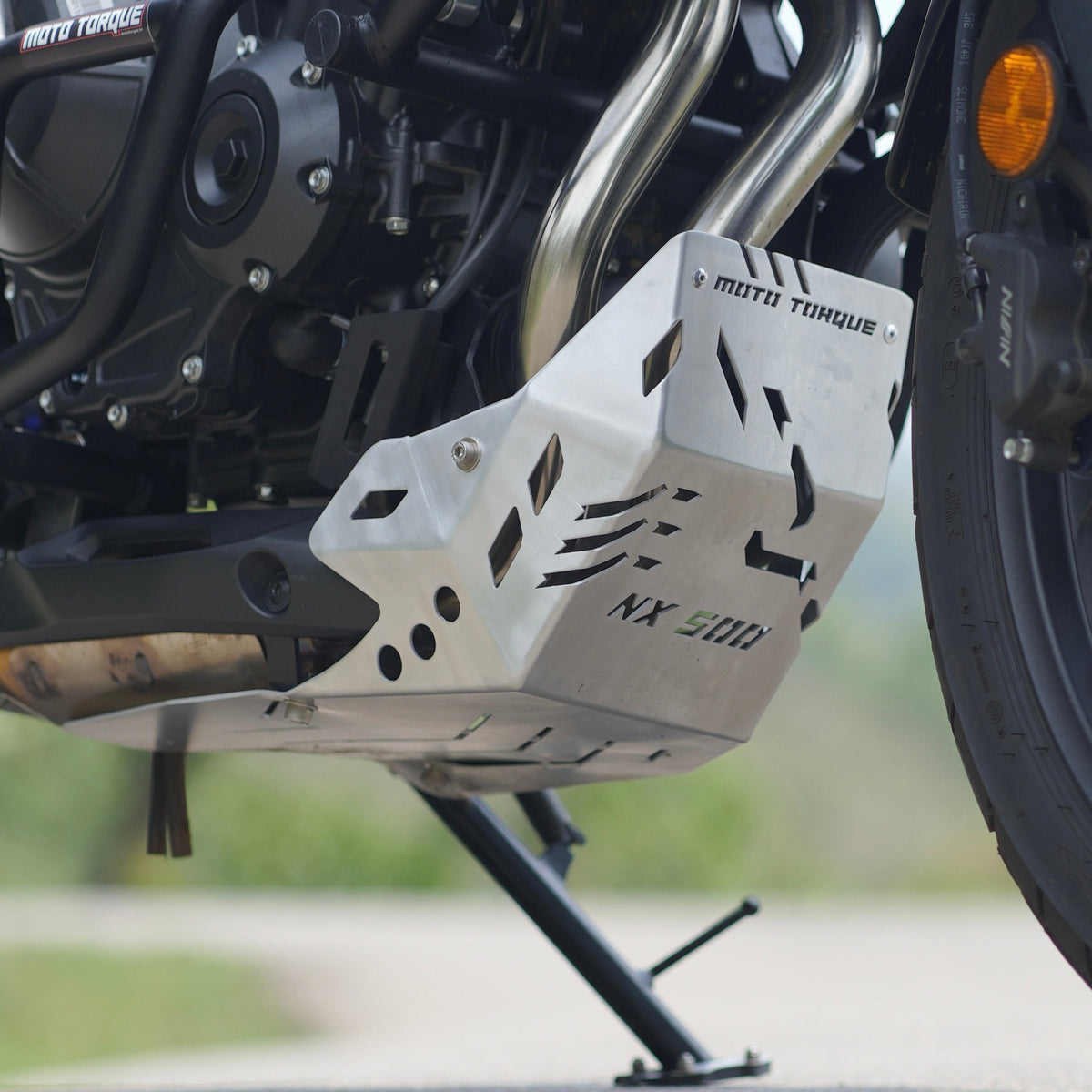 MotoTorque Engine Guard (Aluminium) for Honda NX500 — Lower Frame & Case Protection