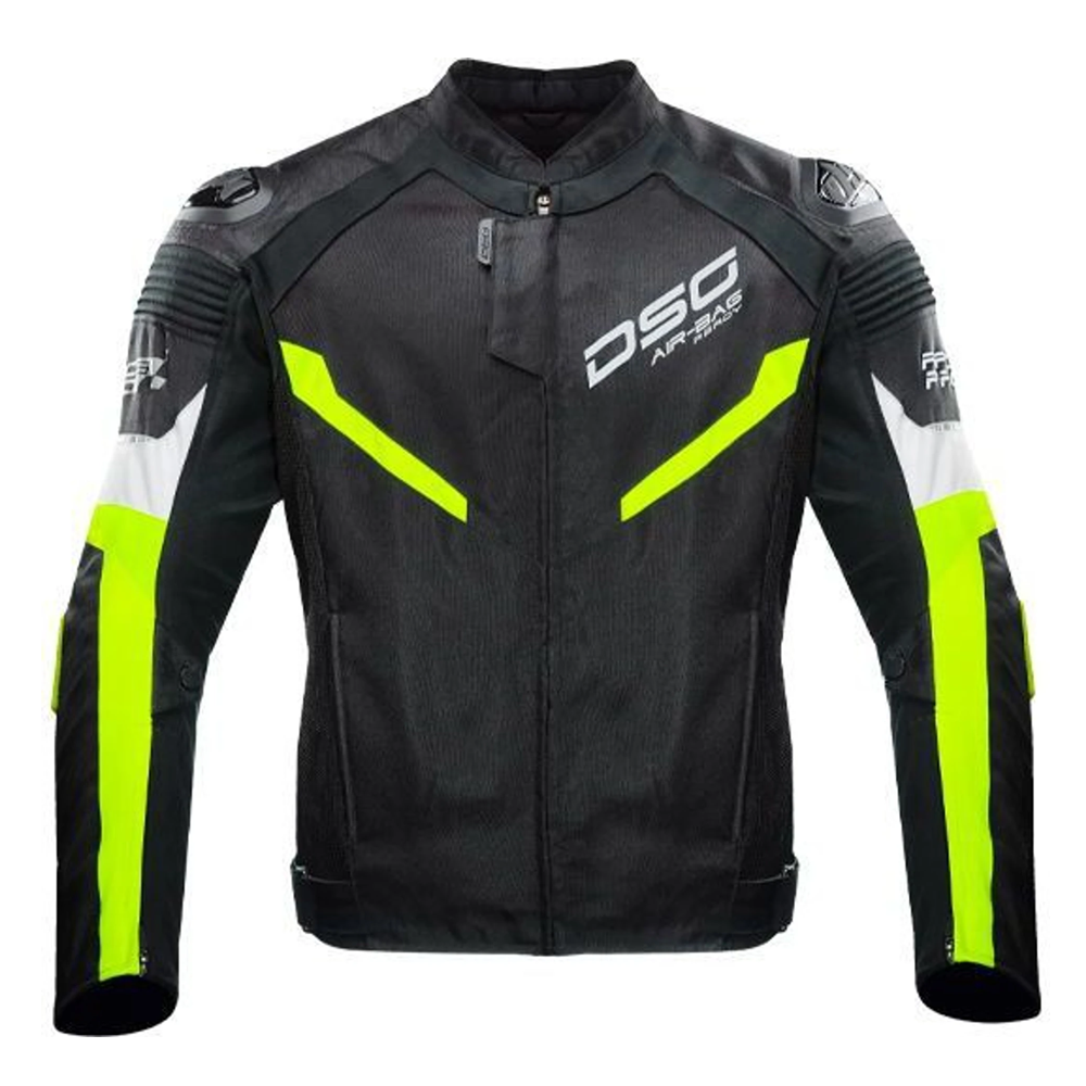 DSG Race PRO V2 Riding Jacket Black Yellow Fluo