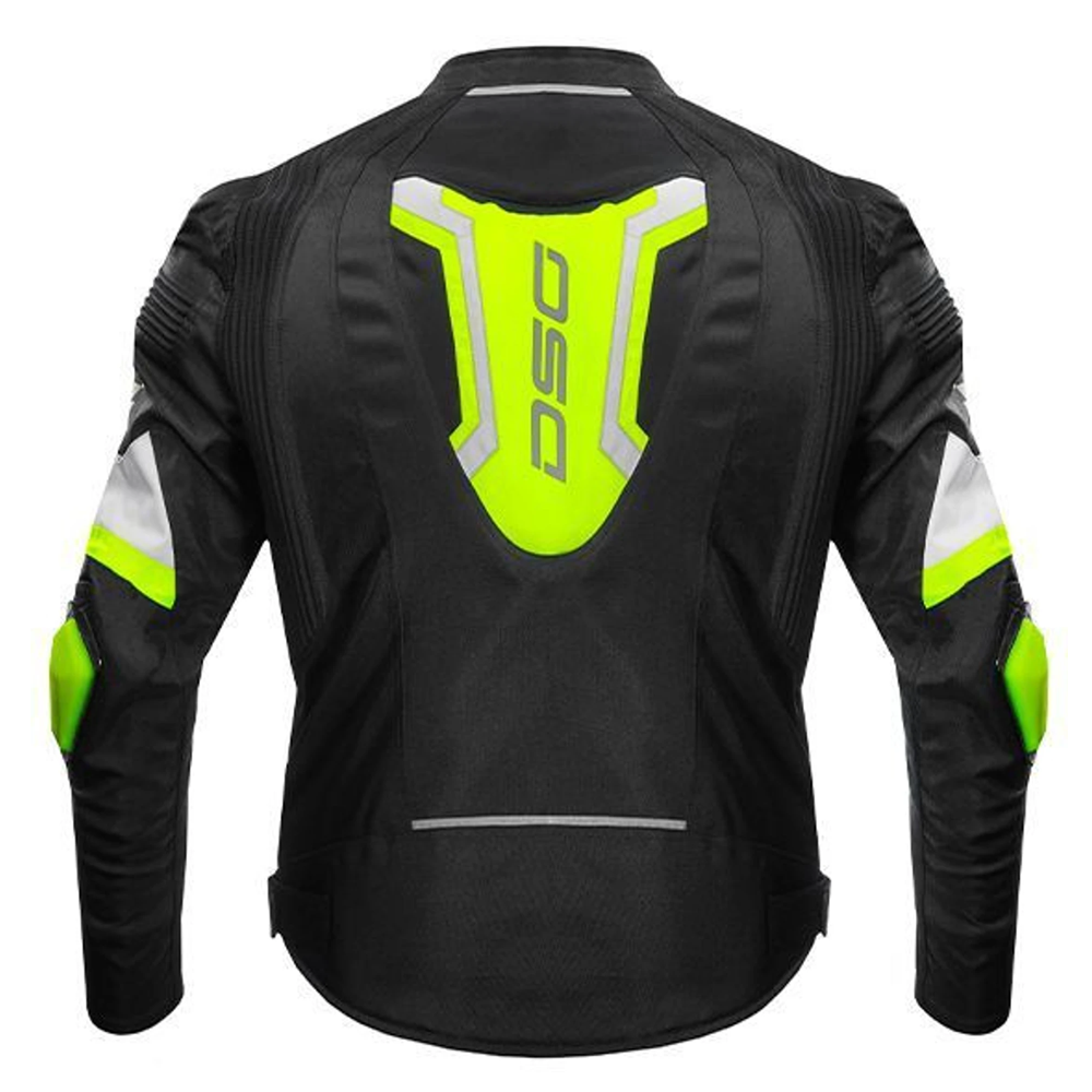 DSG Race PRO V2 Riding Jacket Black Yellow Fluo