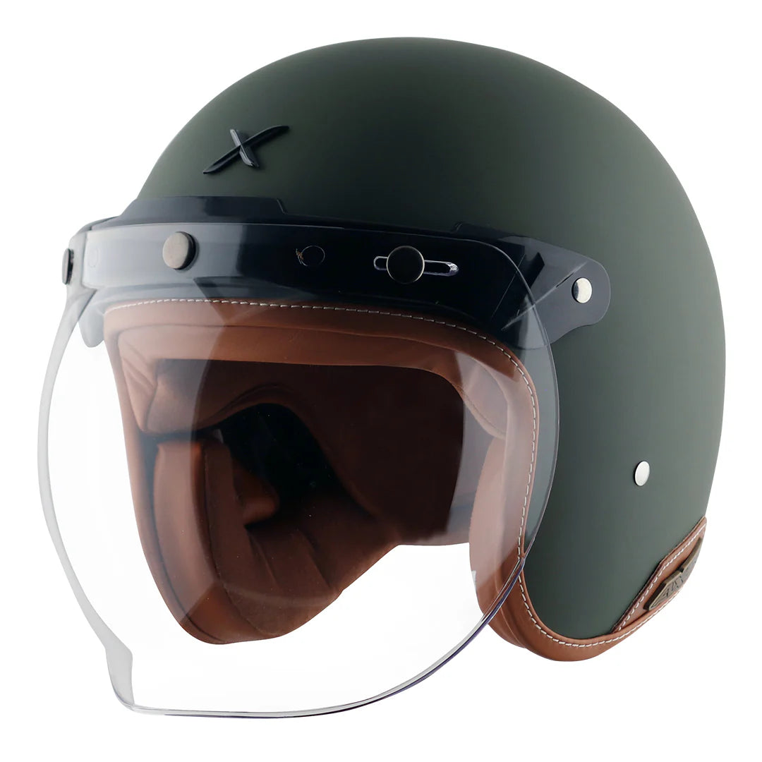 AXOR Retro Jet Helmet — ISI & DOT Certified Open Face Helmet