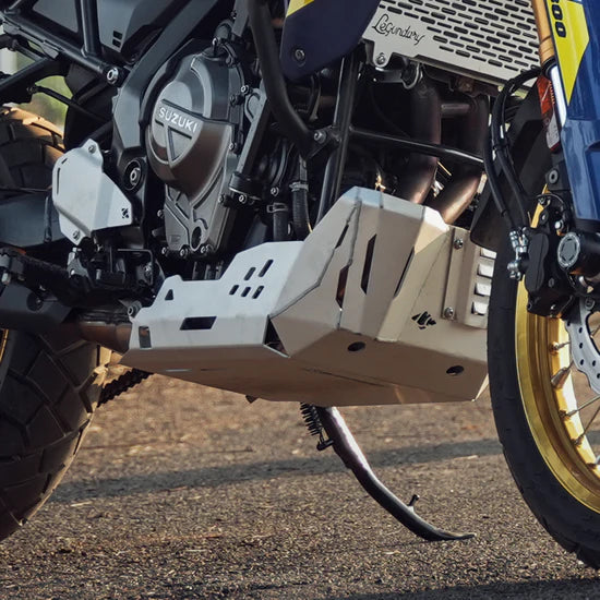 LEGUNDARY Suzuki V Strom 800DE Vambrace Bash Plate Silver