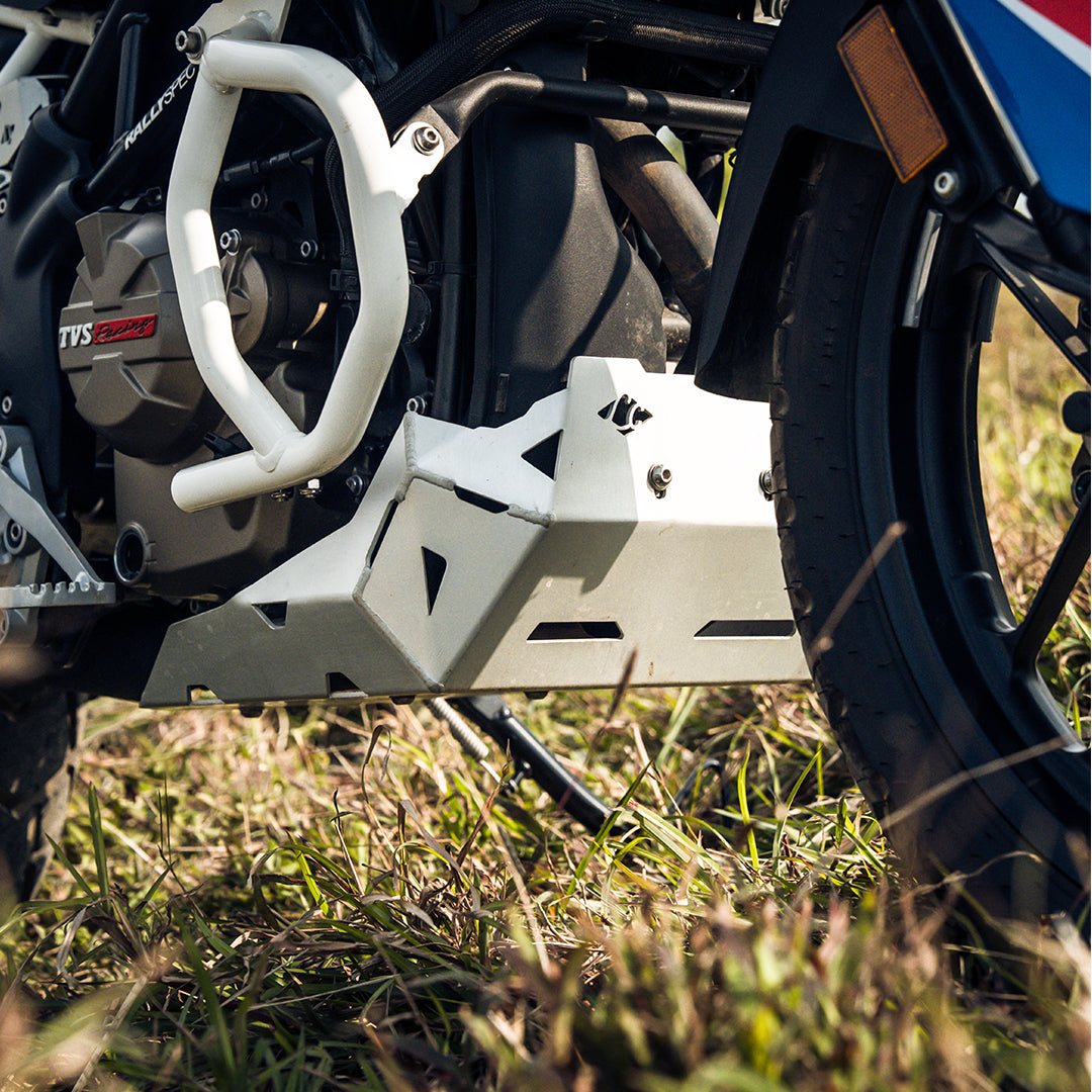 TVS Apache RTX 300 Vambrace Bashplate Silver