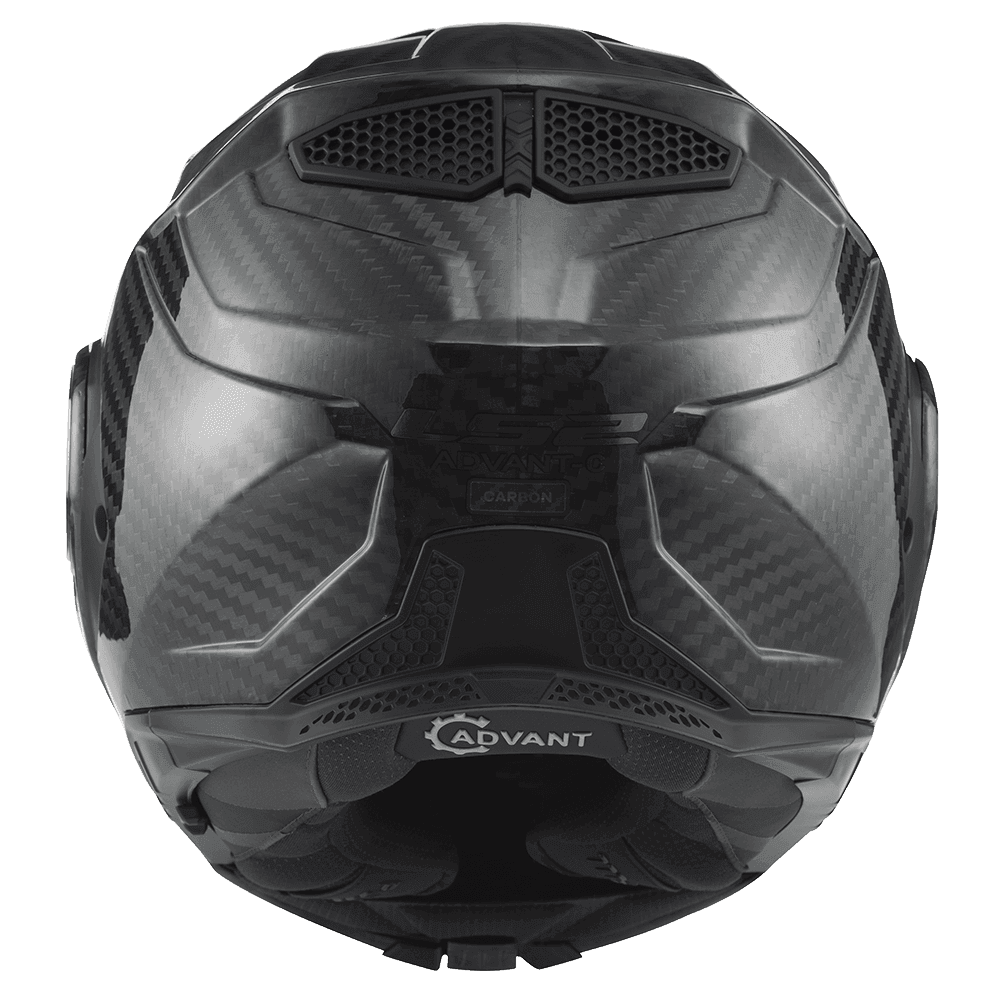 LS2 FF901 Advant X Solid Carbon helmet rear view