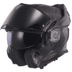 LS2 FF901 Advant X Solid Carbon helmet with chin bar rotated open