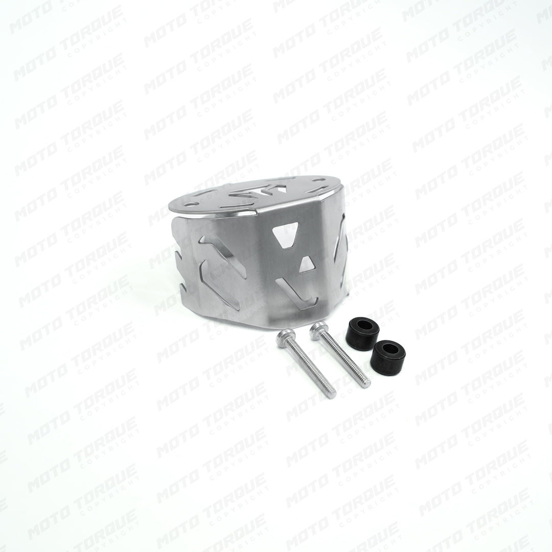 MotoTorque Front Master Cylinder Guard (Stainless Steel, Oval) for Royal Enfield Continental GT 650 — Brake Cylinder Protection