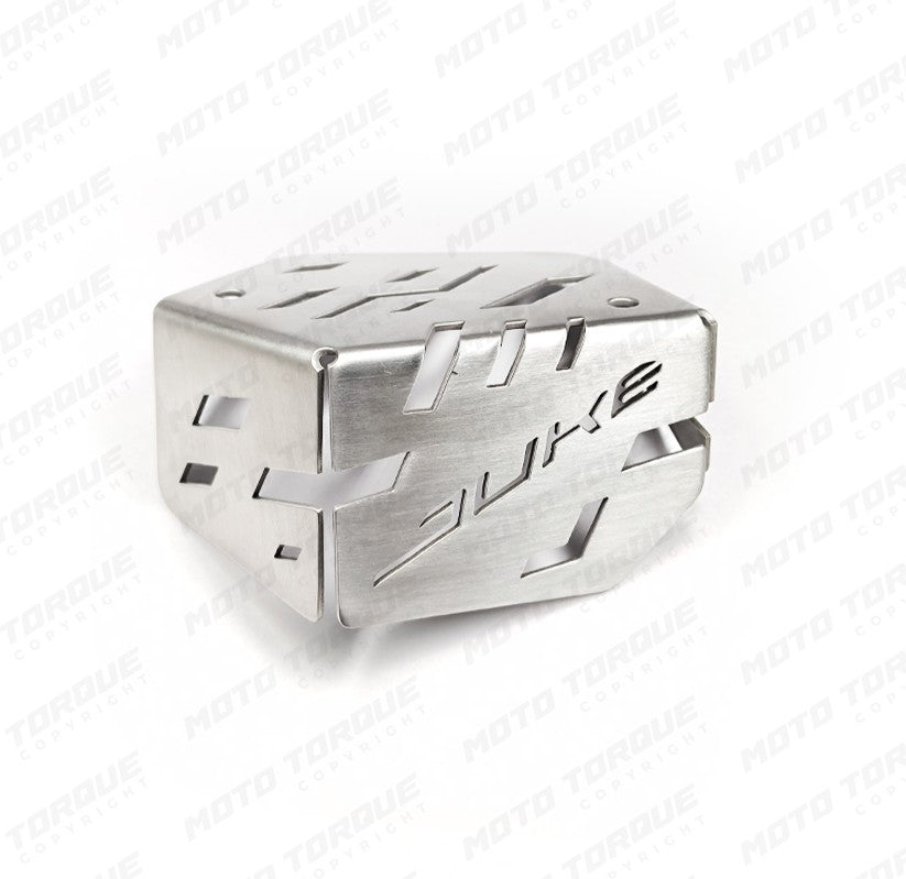 MotoTorque Front Master Cylinder Guard (Stainless Steel) for KTM Duke 250/390 Gen-3 — Reservoir Protection