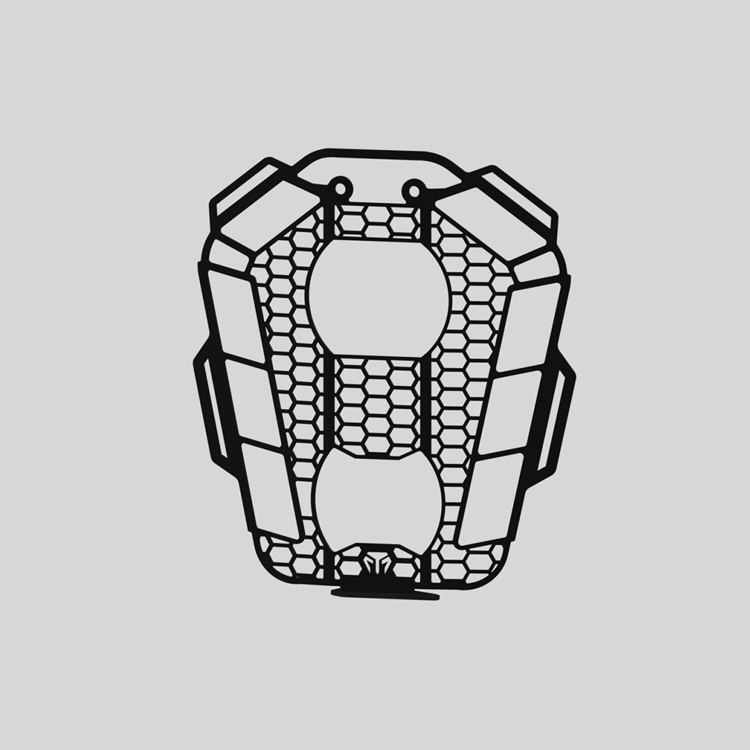 MotoTorque Headlight Guard Honeycomb for KTM 390 Adventure (2025) — Headlamp Protection Grill