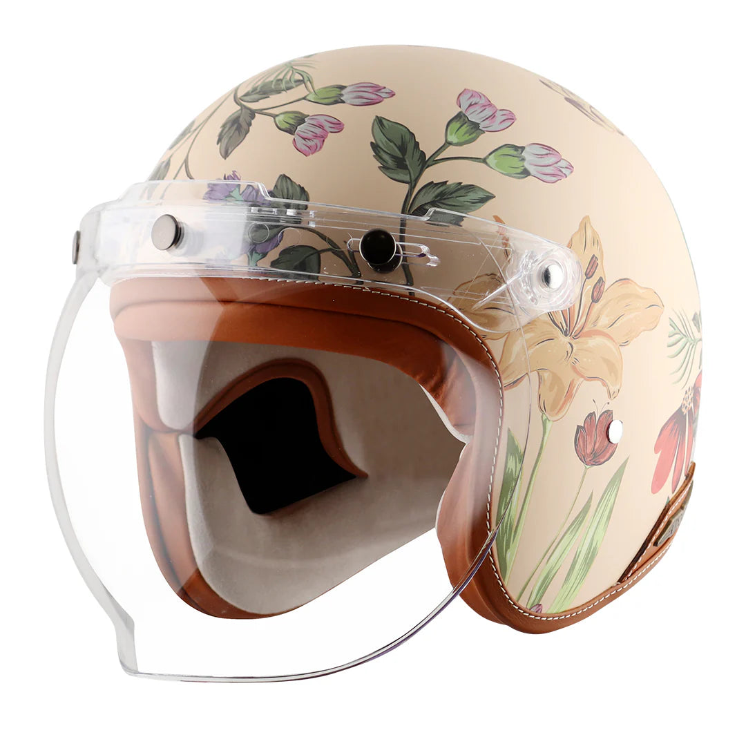 AXOR Retro Jet Ibiza Women's Helmet — ISI Certified Open Face Helmet