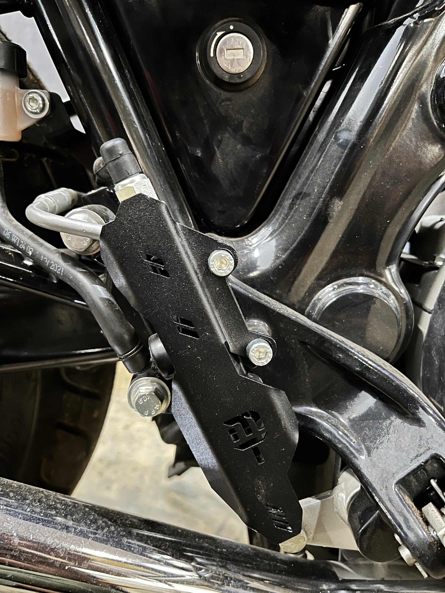 MotoTorque Rear Master Cylinder Guard for Royal Enfield Interceptor 650 — Lever & Reservoir Protection