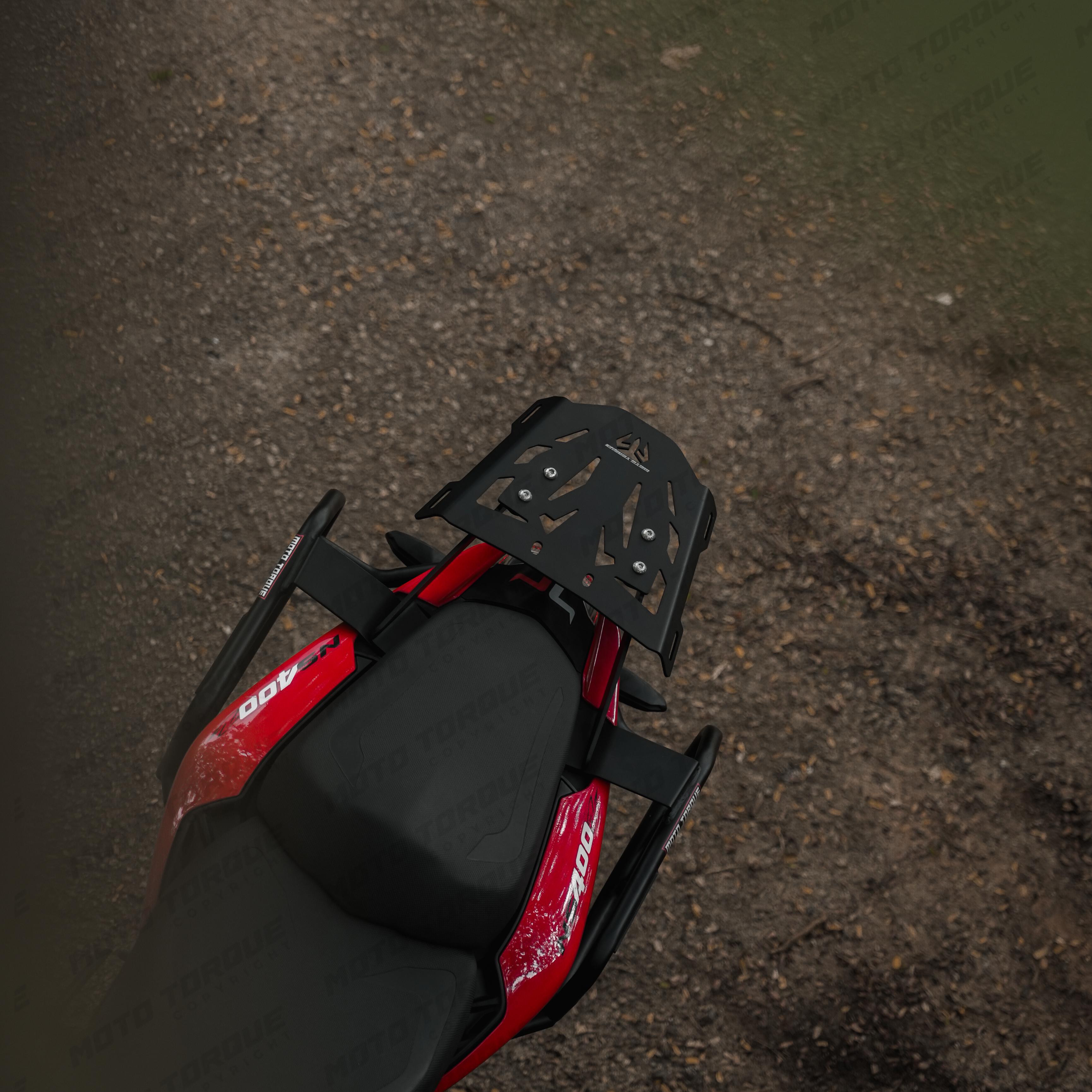 MotoTorque Luggage Rack for Bajaj Pulsar NS400Z — Rear Luggage Rack