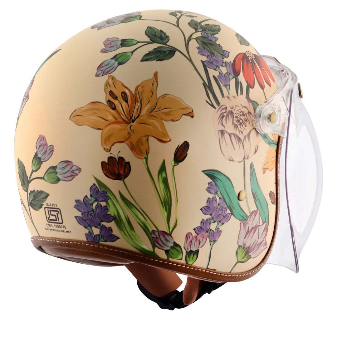 AXOR Retro Jet Ibiza Women's Helmet — ISI Certified Open Face Helmet