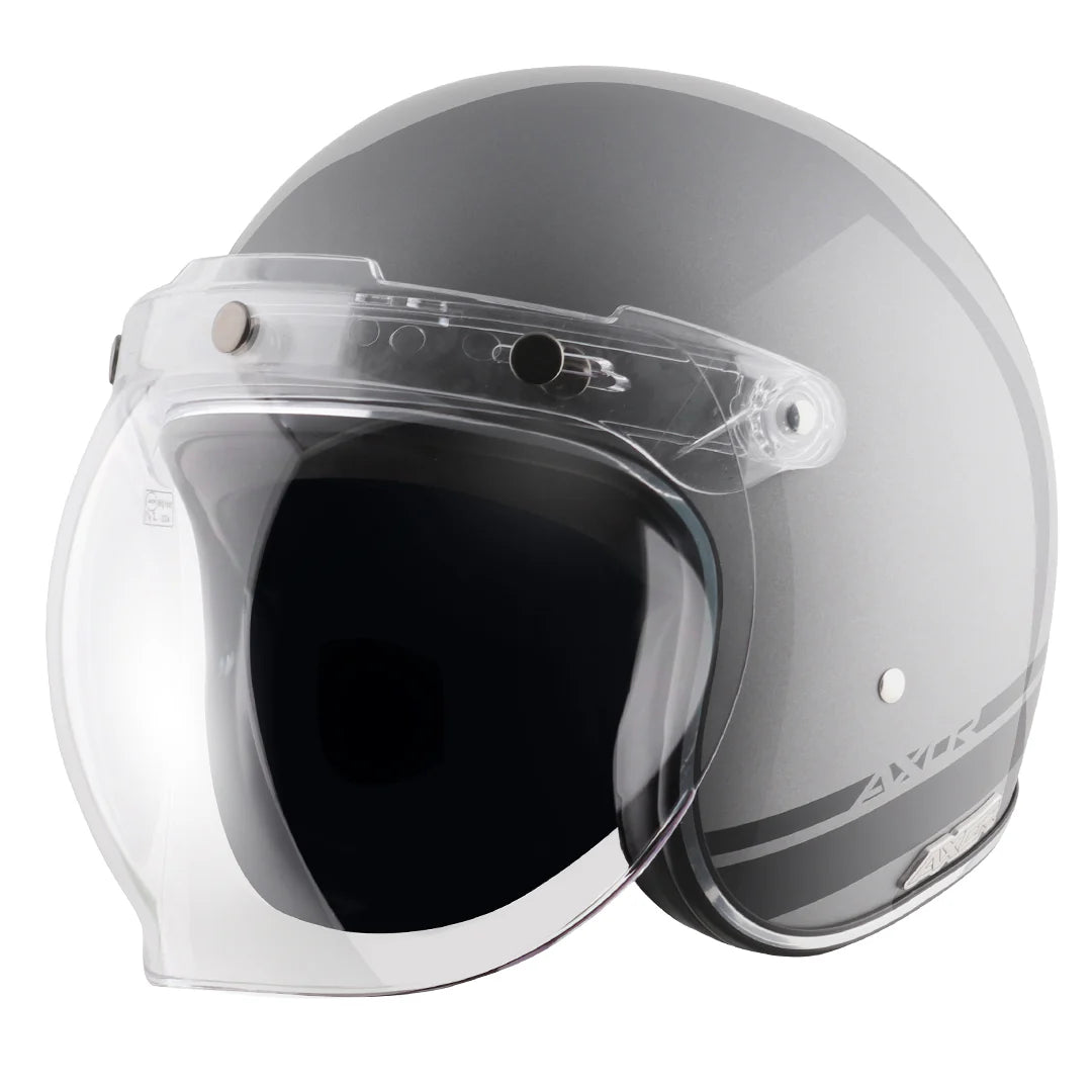 AXOR Retro Jet Sportz S13 Helmet — ISI & DOT Certified Open Face Helmet