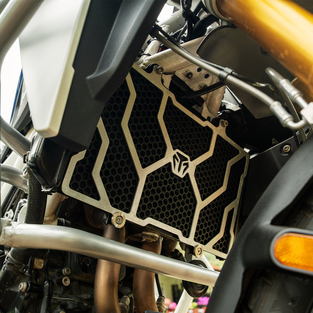 Mototorque Spyder Radiator Guard for BMW F450 GS (Aluminium + MS Combo) - view 1