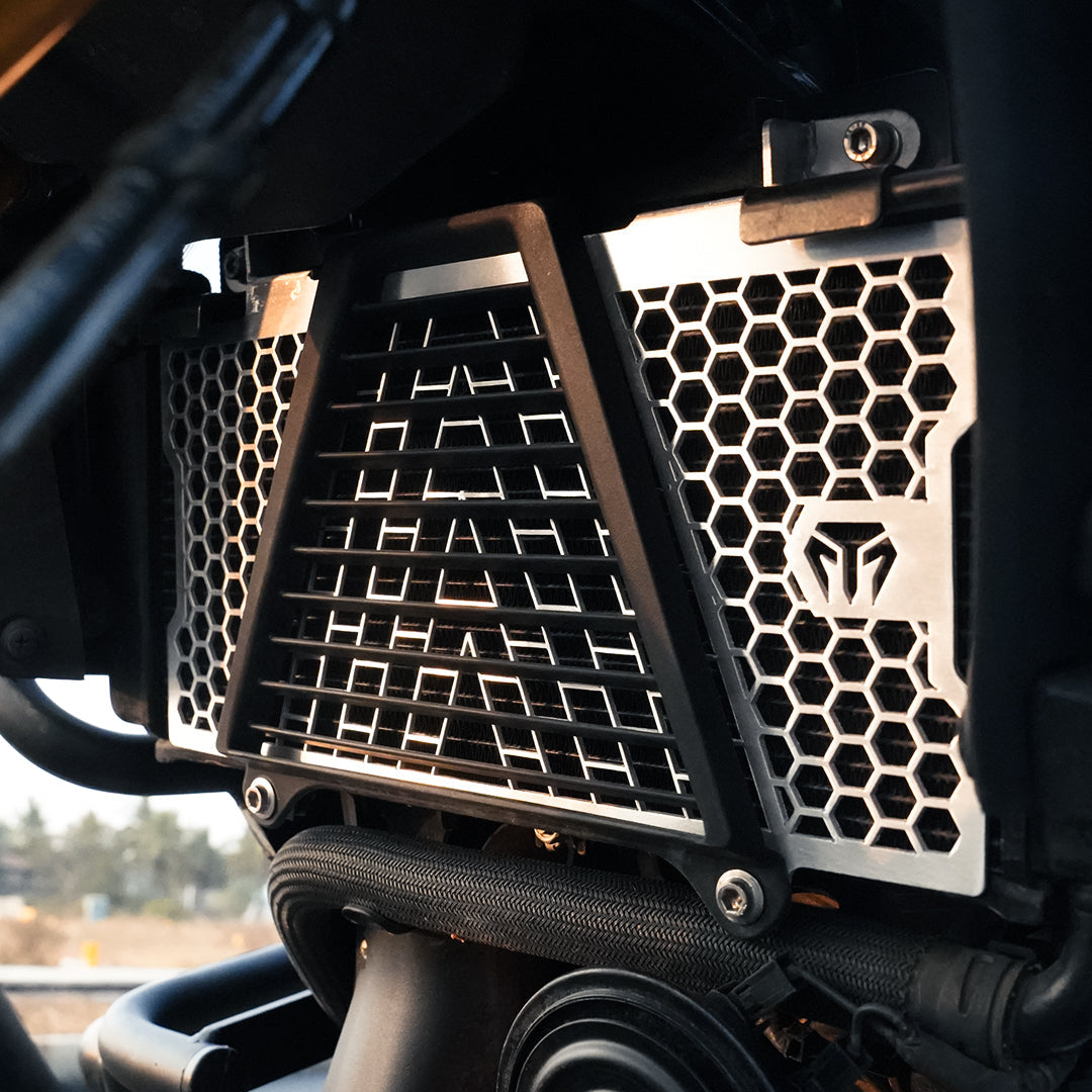 Radiator Guard SS for TVS Apache RTX 300 - front view