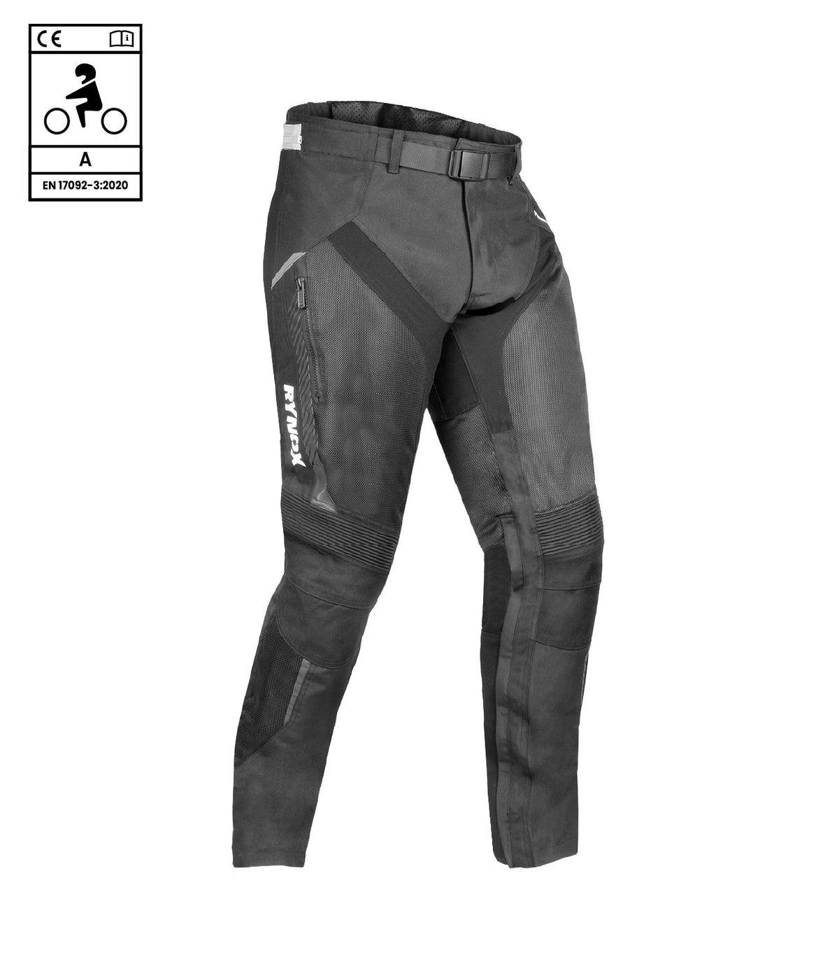 Rynox Tornado Pro Riding Pants – Black, CE Class A
