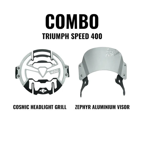 LEGUNDARY Triumph Speed 400 Visor & Headlight Grill Combo