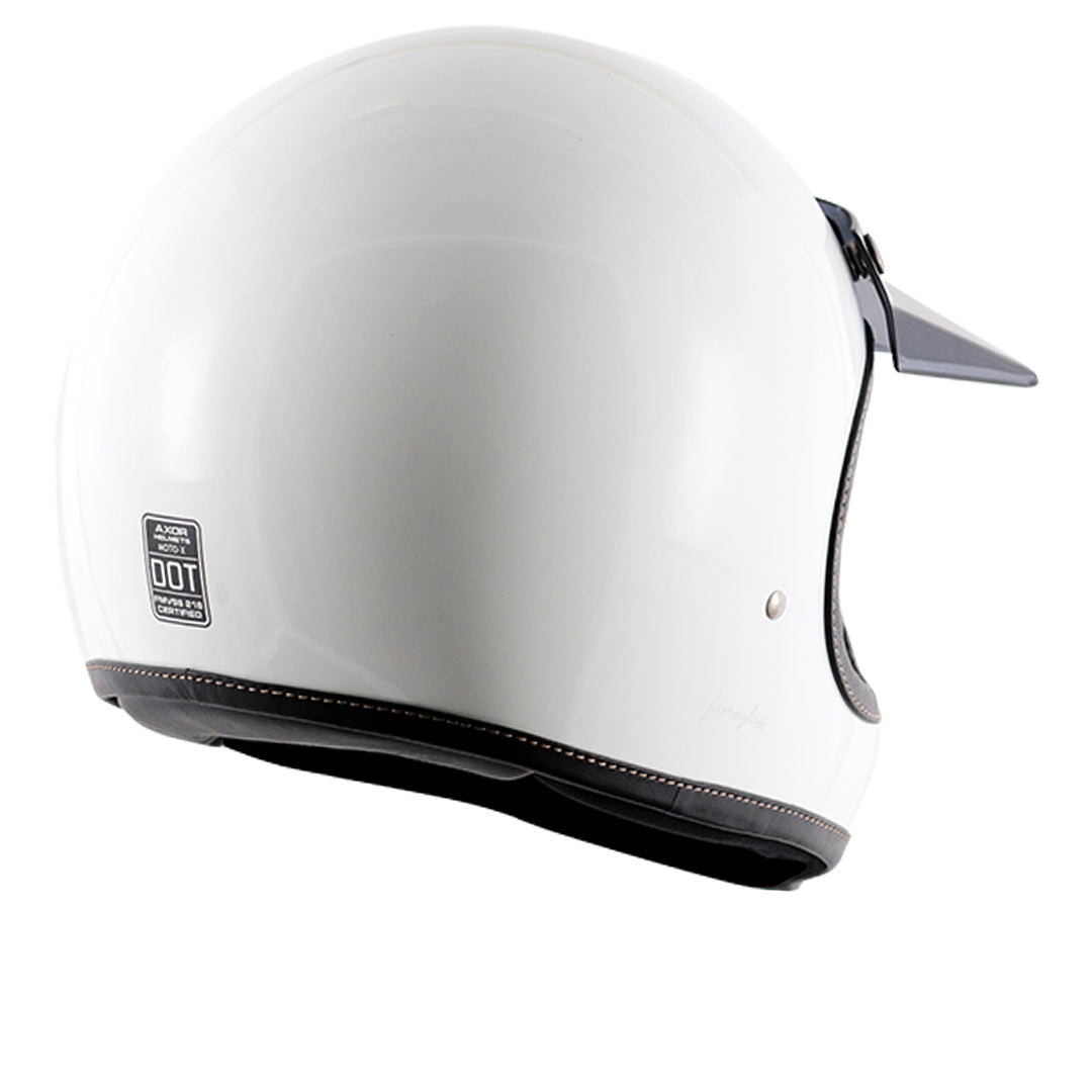 AXOR Retro Moto-X Helmet White