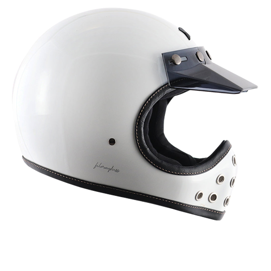 AXOR Retro Moto-X Helmet White