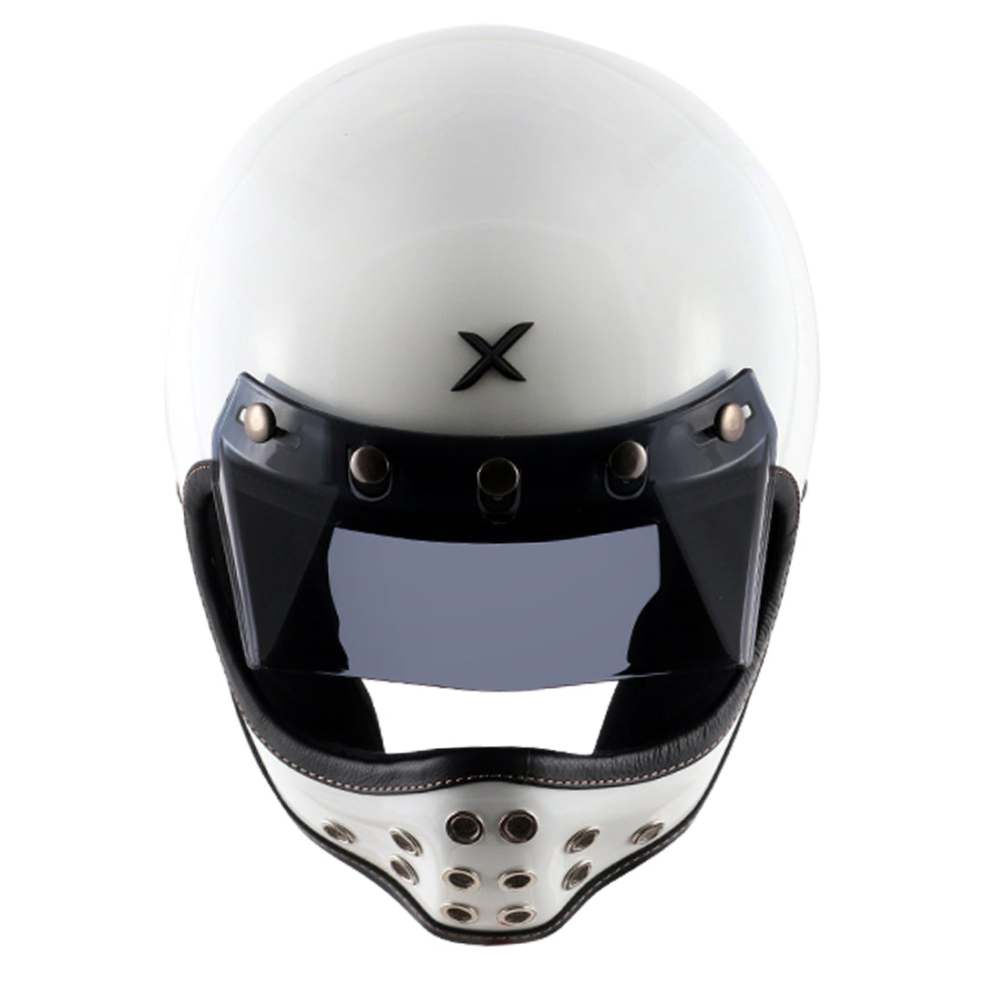 AXOR Retro Moto-X Helmet White