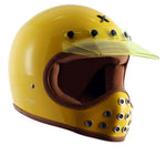 AXOR Retro Moto-X Helmet Yellow