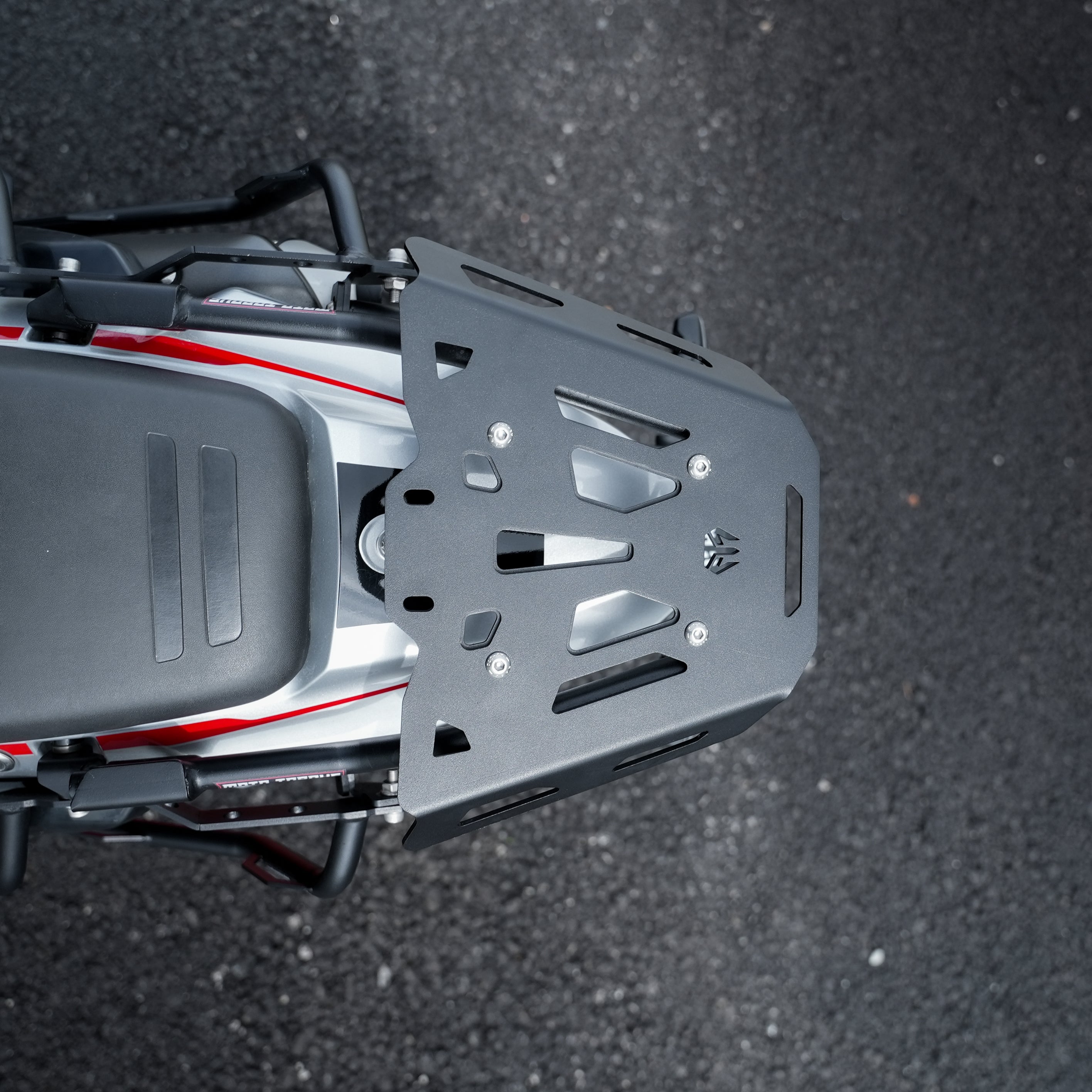 MotoTorque Back Carrier (Black) for Hero Xpulse 210 — Luggage Carrier