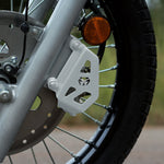 MotoTorque Aluminium Caliper Guard for Kawasaki KLX 230 - fitted