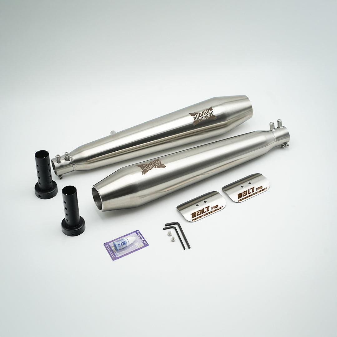 MotoTorque Bolt Pro Exhaust (Matte) for Royal Enfield Interceptor 650 — Performance Slip-On