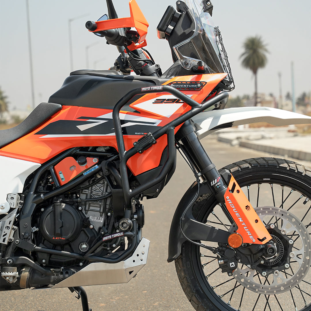 MotoTorque Crash Guard (Black) for KTM 250/390 Adventure (2025) — Frame & Engine Protection