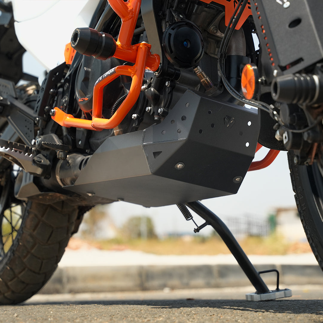MotoTorque Engine Guard (Mild Steel) for KTM 390 Adventure (2025) — Skid Plate Protection