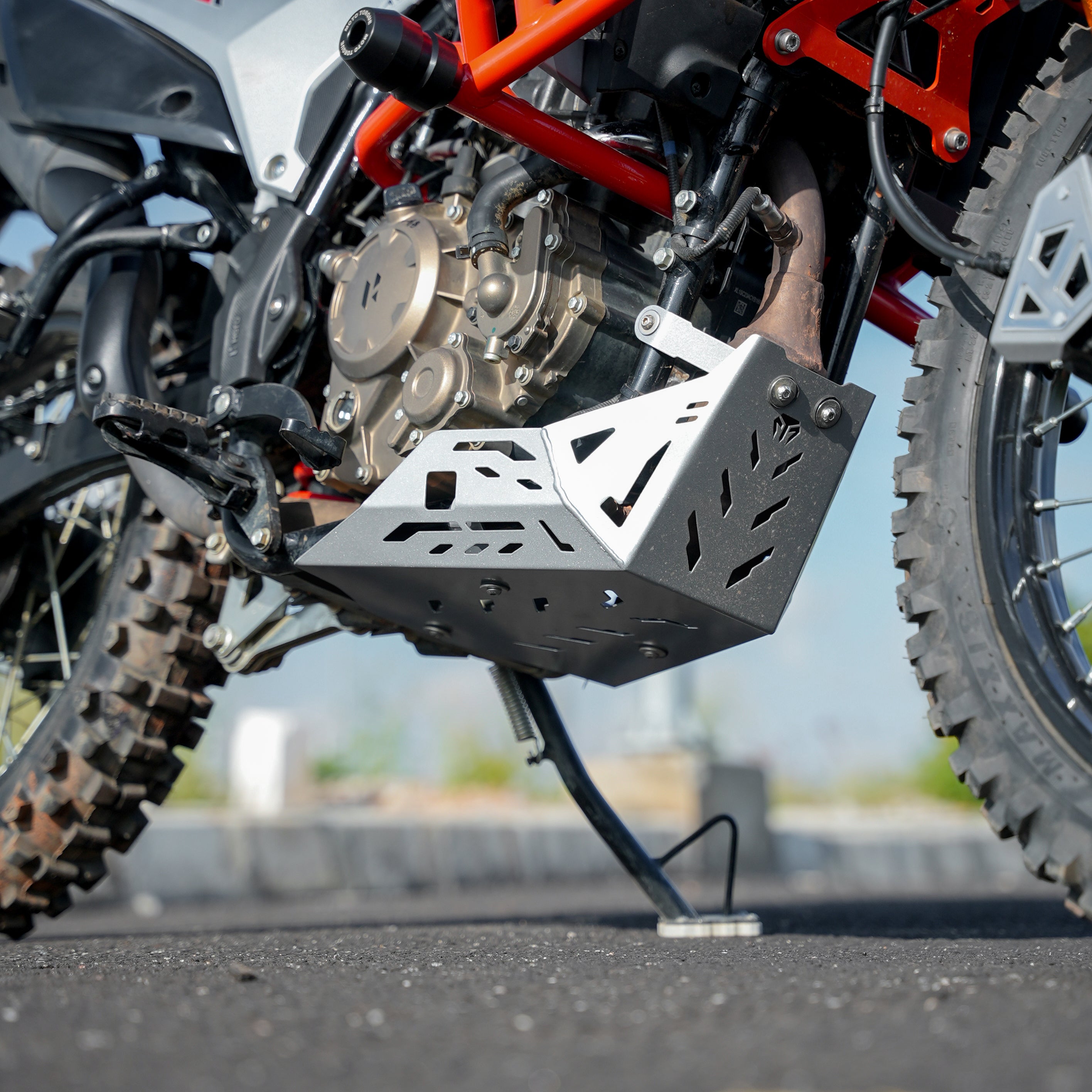 MotoTorque Engine Guard (Silver) for Hero Xpulse 210 — Engine Protection