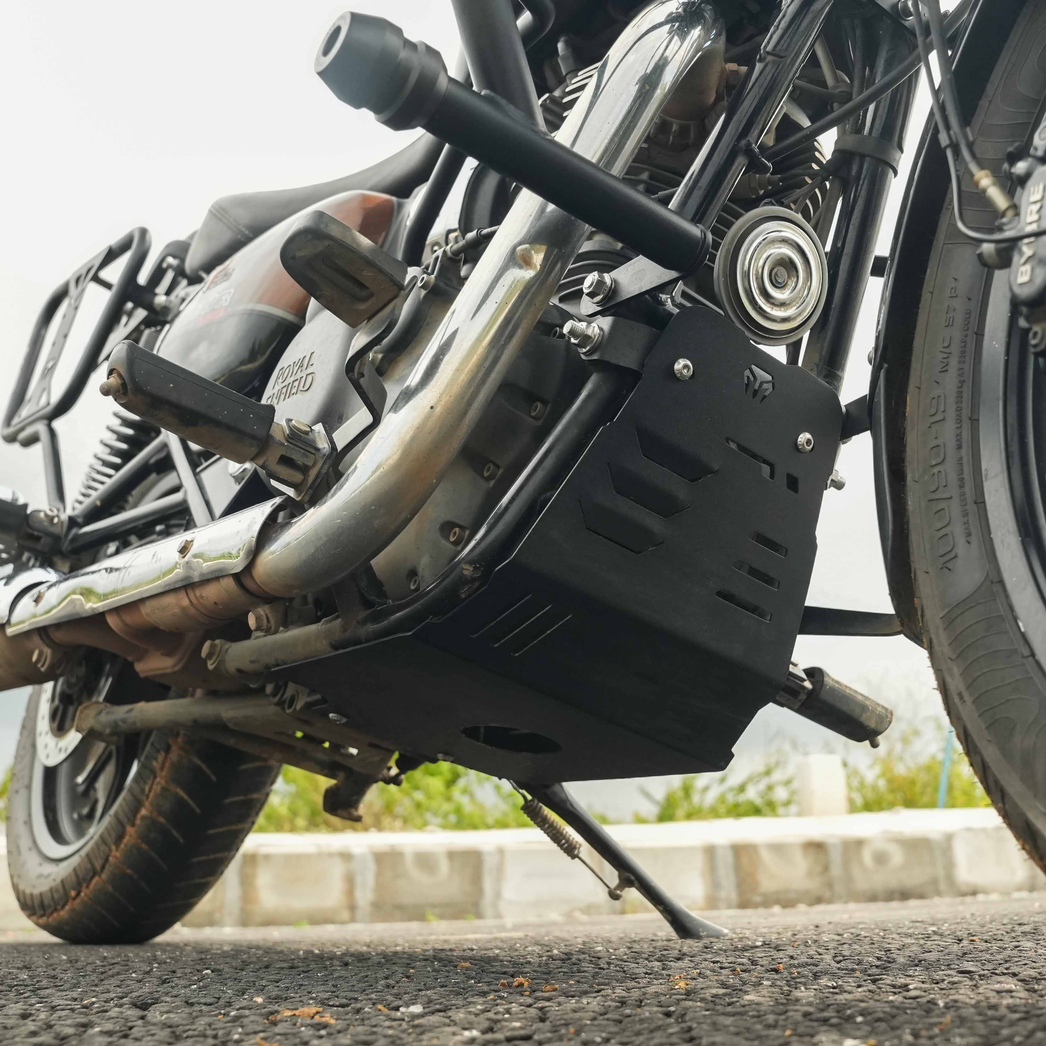 MotoTorque Engine Guard for Royal Enfield Meteor 350 — Lower Frame & Case Protection