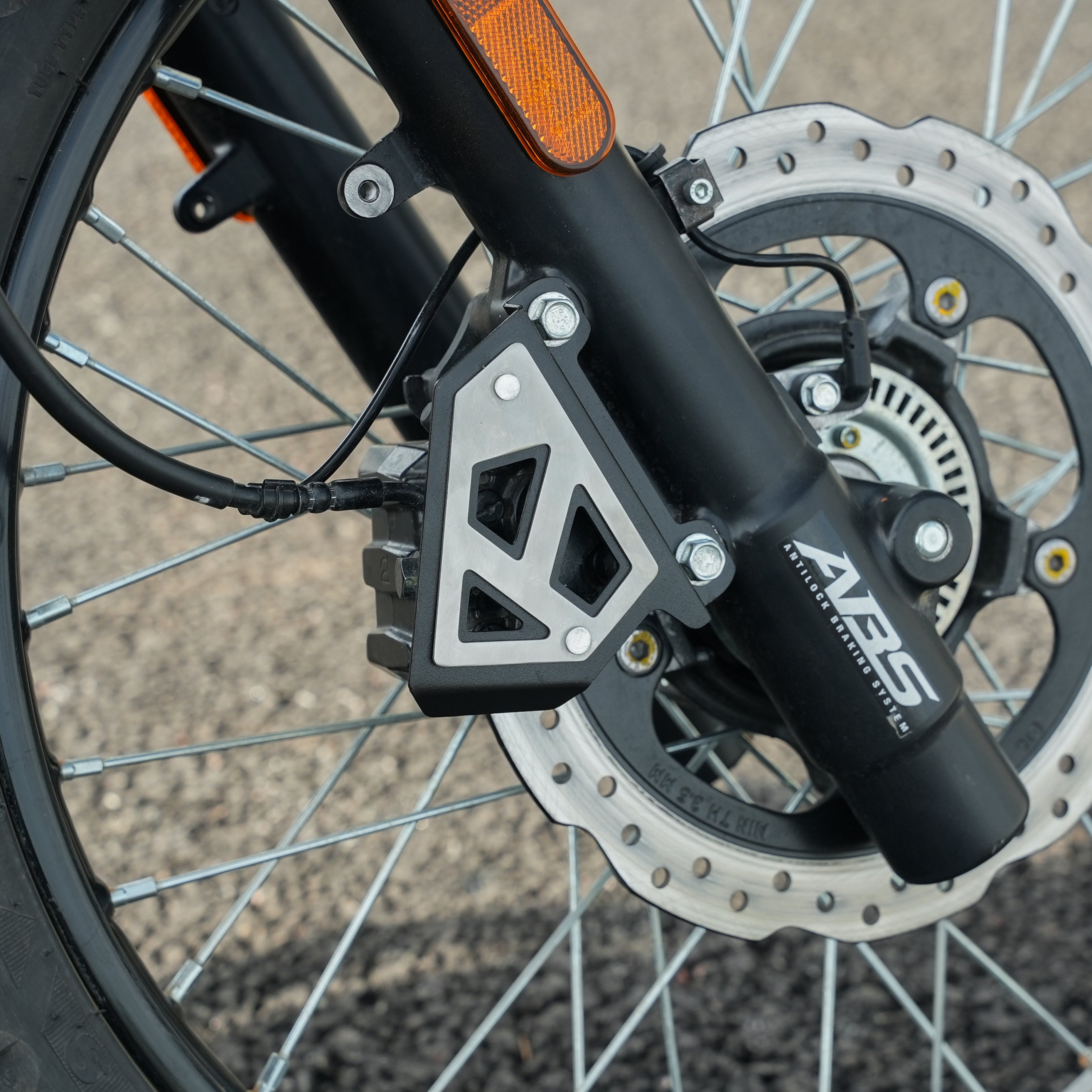 MotoTorque Front Caliper Guard (Black) for Hero Xpulse 210 — Brake Caliper Protection