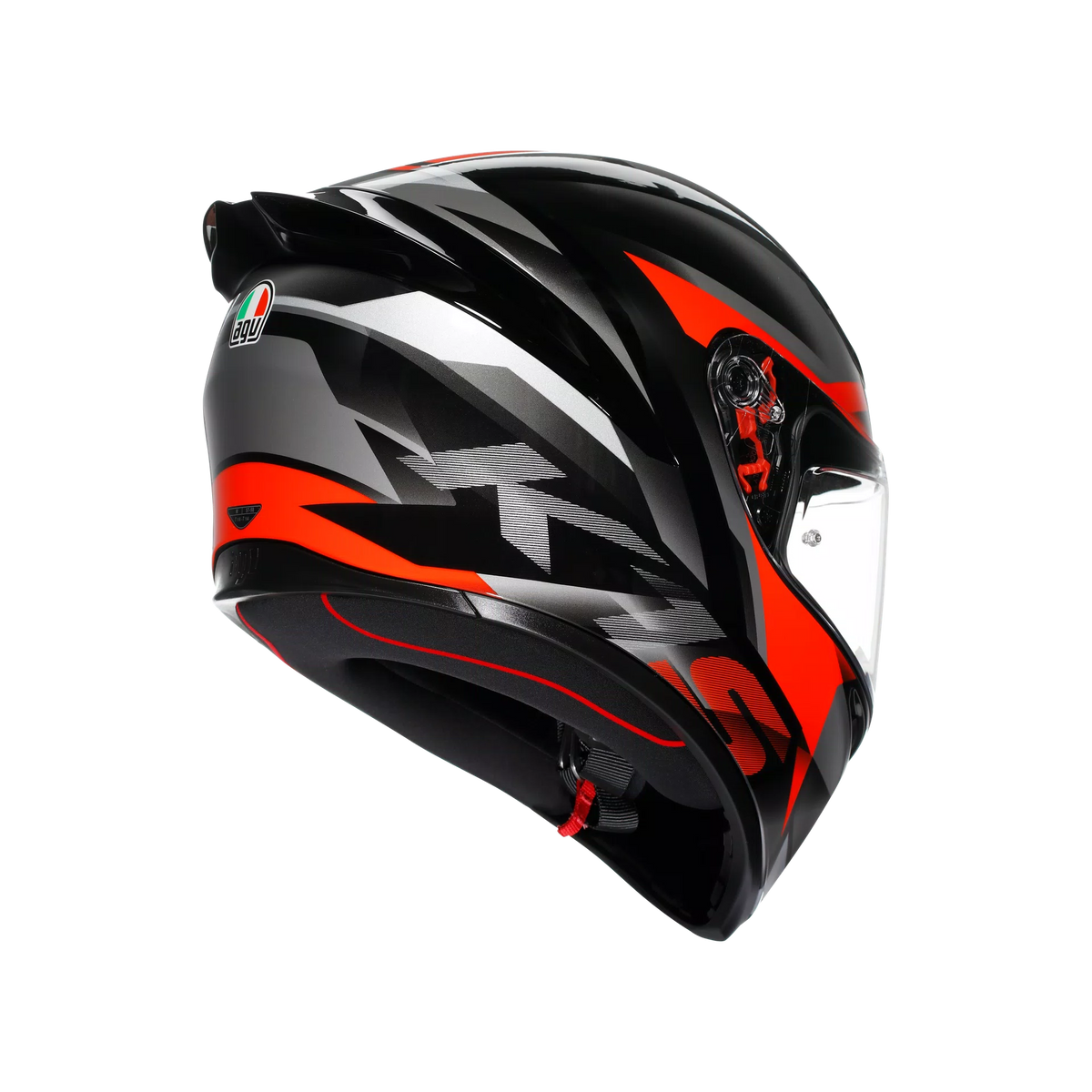 AGV K1 S Fastlap Black/Grey/Red full face helmet - view 6