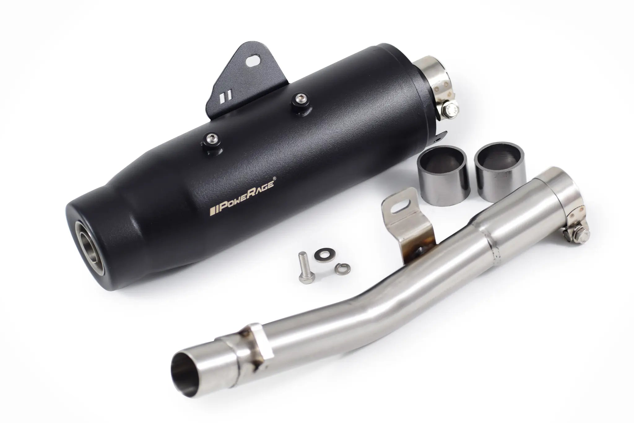 Powerage slip-on exhaust with de-cat pipe for Royal Enfield Bear 650, OE type