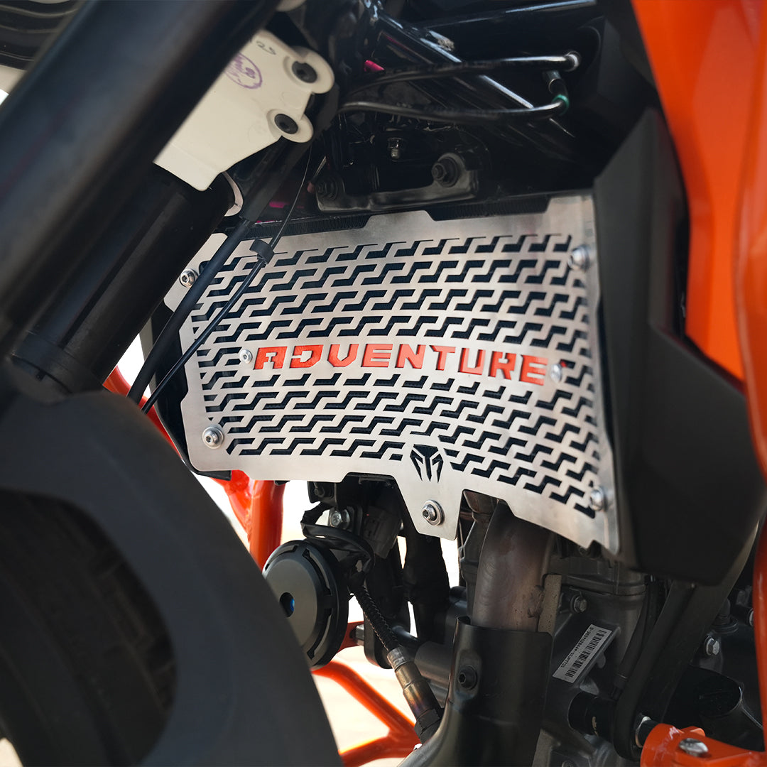 MotoTorque Radiator Guard (Stainless Steel) for KTM 390 Adventure (2025) — Radiator Protection