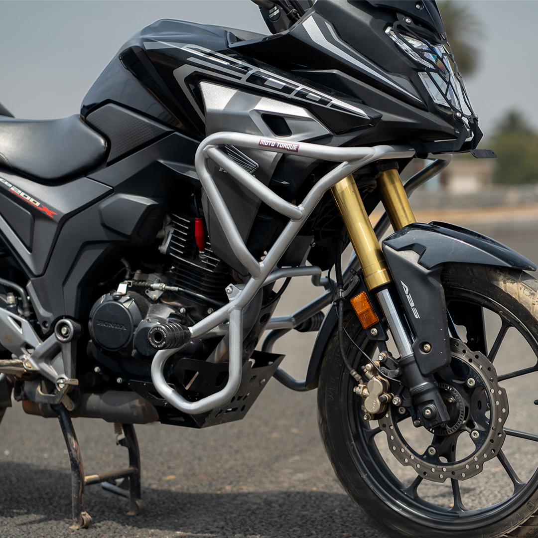 MotoTorque Crash Guard (Silver) for Honda CB200X — Frame & Engine Protection