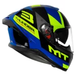 mt thunder3 pro calipso blue & fluorescent yellow helmet 1